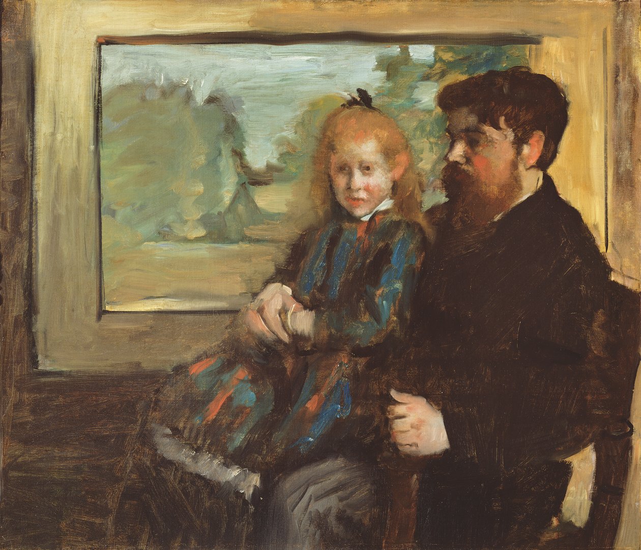 Henri Rouart a jeho dcera Helene, 1871-72 od Edgar Degas