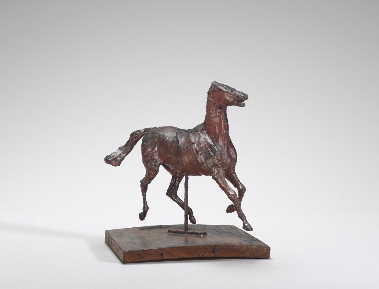Koňský klus, nohy se nedotýkají země, 70. léta 19. století. od Edgar Degas