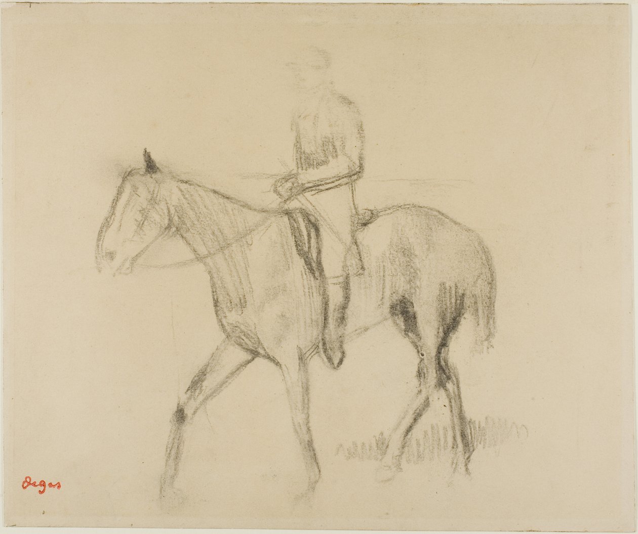 Kůň a jezdec od Edgar Degas