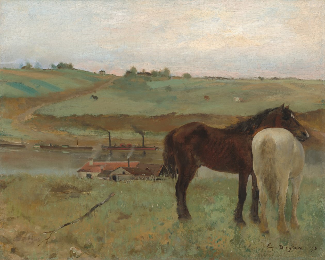 Koně na louce, 1871. od Edgar Degas