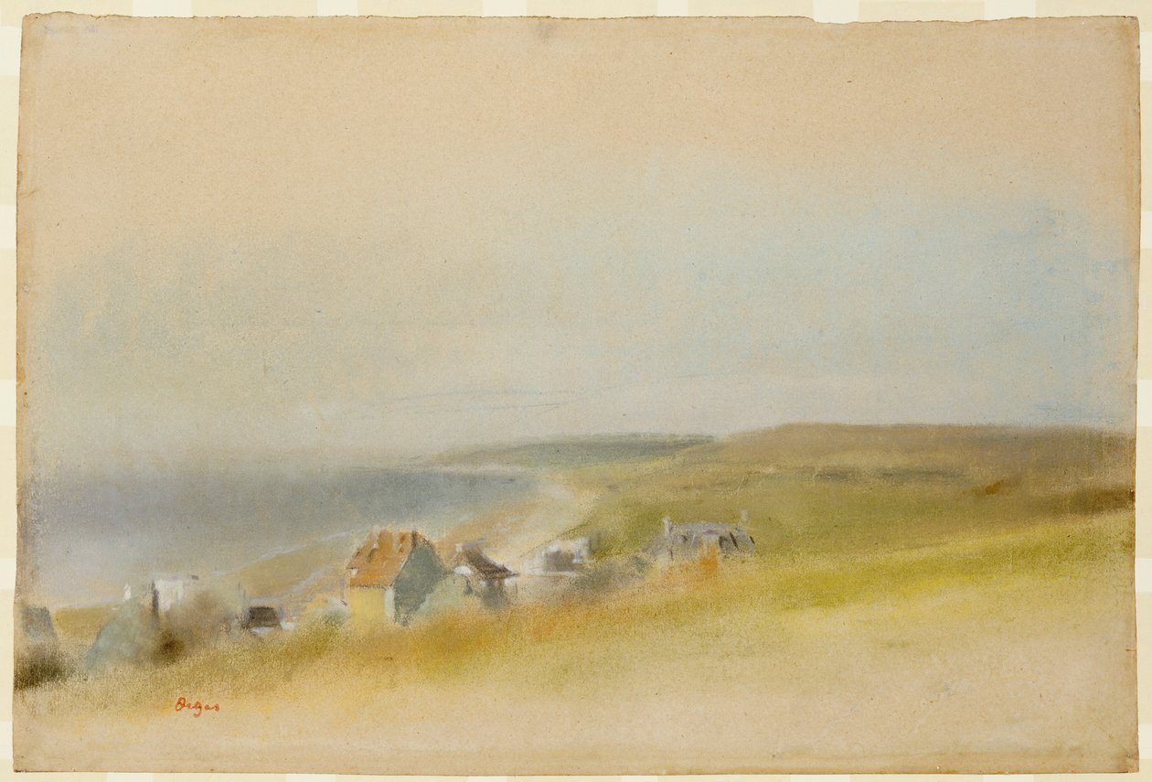 Domy na Cliff Edge ve Villers-sur-Mer, 1869 od Edgar Degas