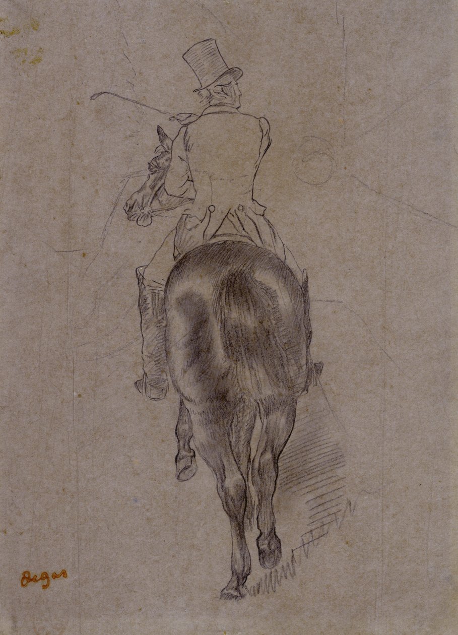 Lovec na koni od Edgar Degas