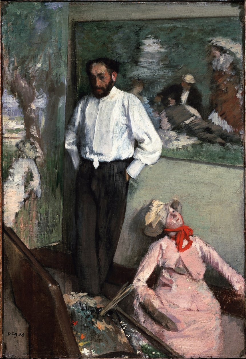 Muž a pantin aneb Portrét Henriho Michela Levyho v jeho ateliéru 1879. Obraz Edgara Degase (1834-1917). Muzeum Calouste Gulbenkian, Lisabon, Portugalsko od Edgar Degas