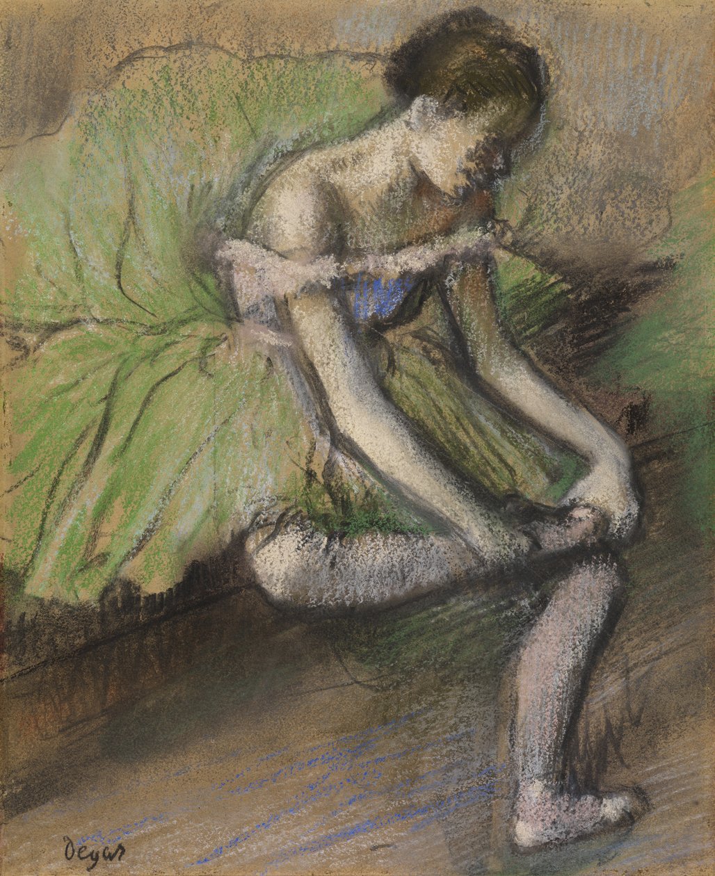 The Green Skirt, c.1896 (pastel na papíře) od Edgar Degas