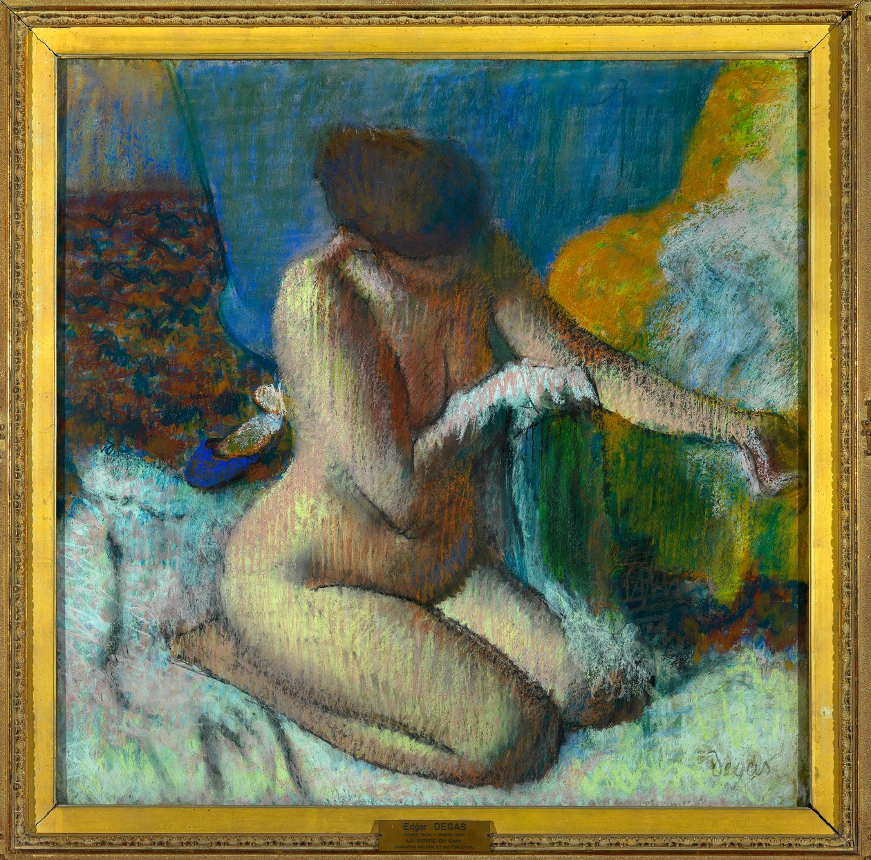 Odchod z vany Pastelový obraz od Edgara Degase (1834-1917) Rozměr 0,89 x 1,16 m Muzeum Paris Louvre Povinná zmínka: Dar Helene a Victora Lyona od Edgar Degas