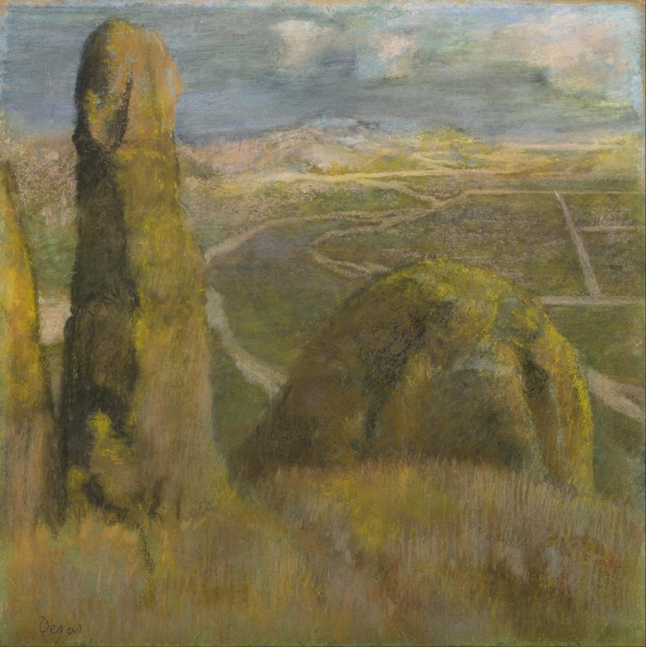 Krajina, asi 1892 (pastel na kartonu) od Edgar Degas