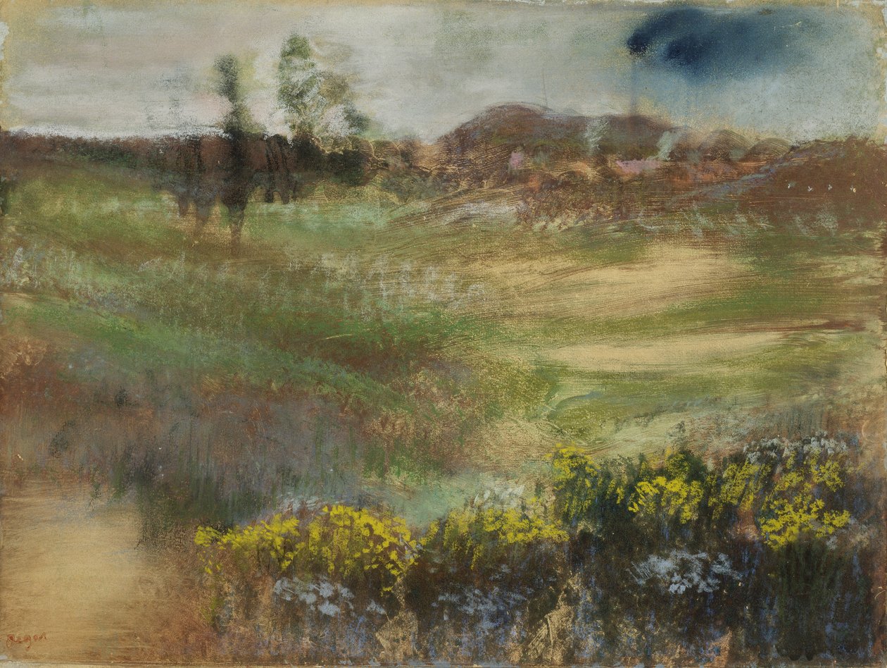 Krajina s komíny, c.1890 od Edgar Degas