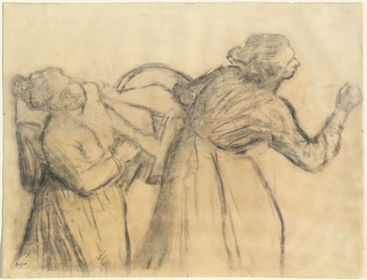 Prádelna nesoucí prádlo, c. 18851895. od Edgar Degas