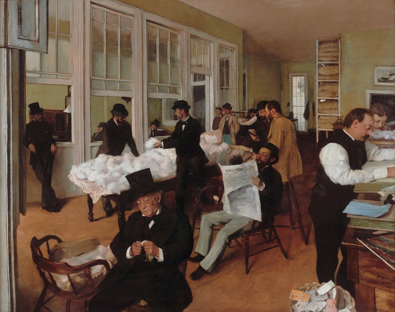 Kancelář pro bavlnu v New Orleans od Edgar Degas