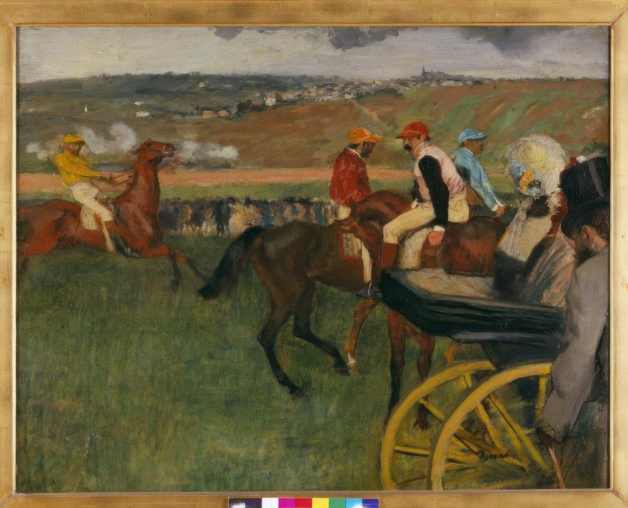 Závodní dráha. Amatérští žokejové autem od Edgar Degas