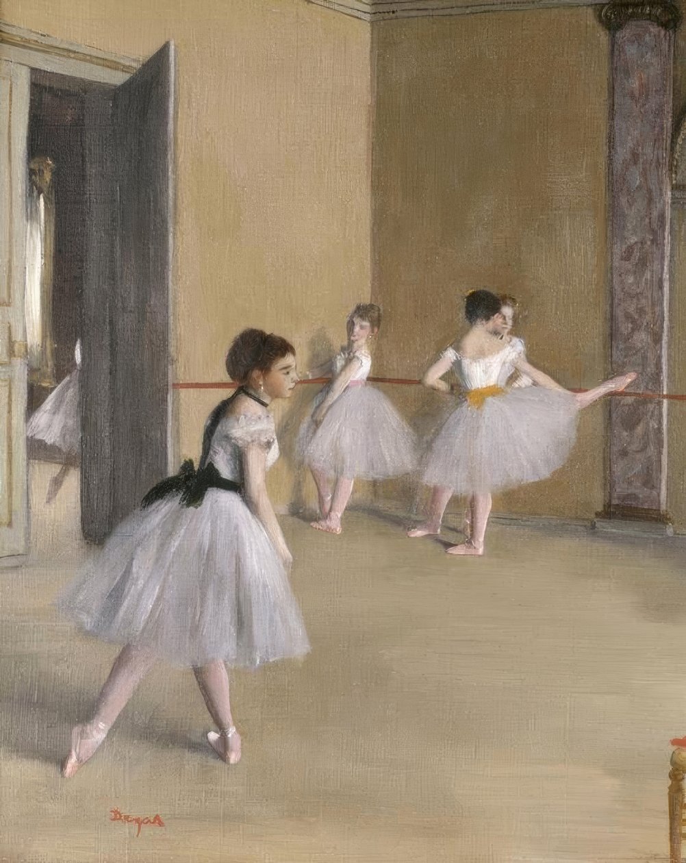 Taneční sál v Opéra na rue Le Peletier od Edgar Degas