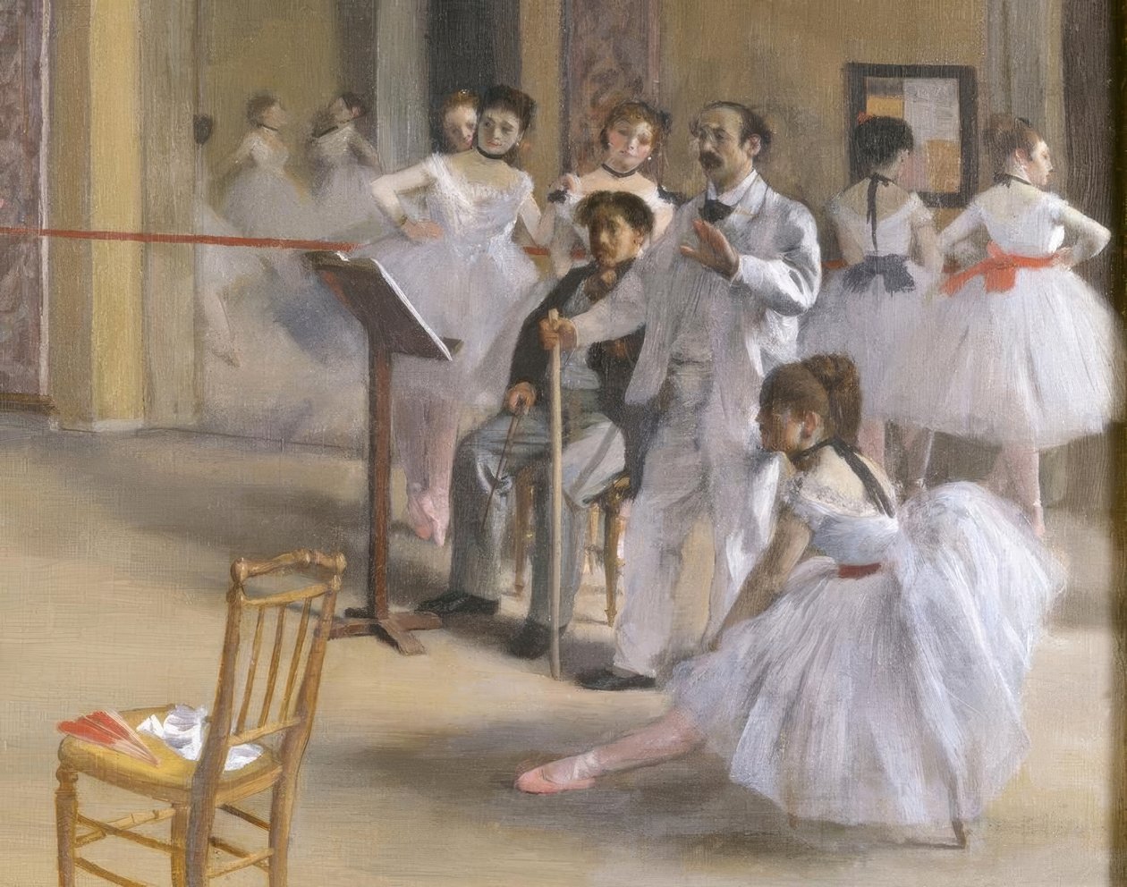 Taneční sál v Opéra na rue Le Peletier od Edgar Degas