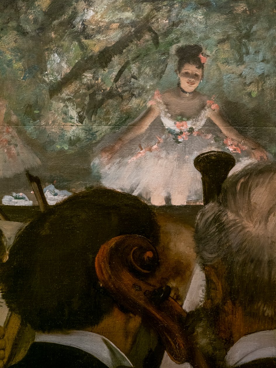 Les Musiciens (detail). 1872-1873, obnovena kolem 1874-1876. Olej na plátně. od Edgar Degas