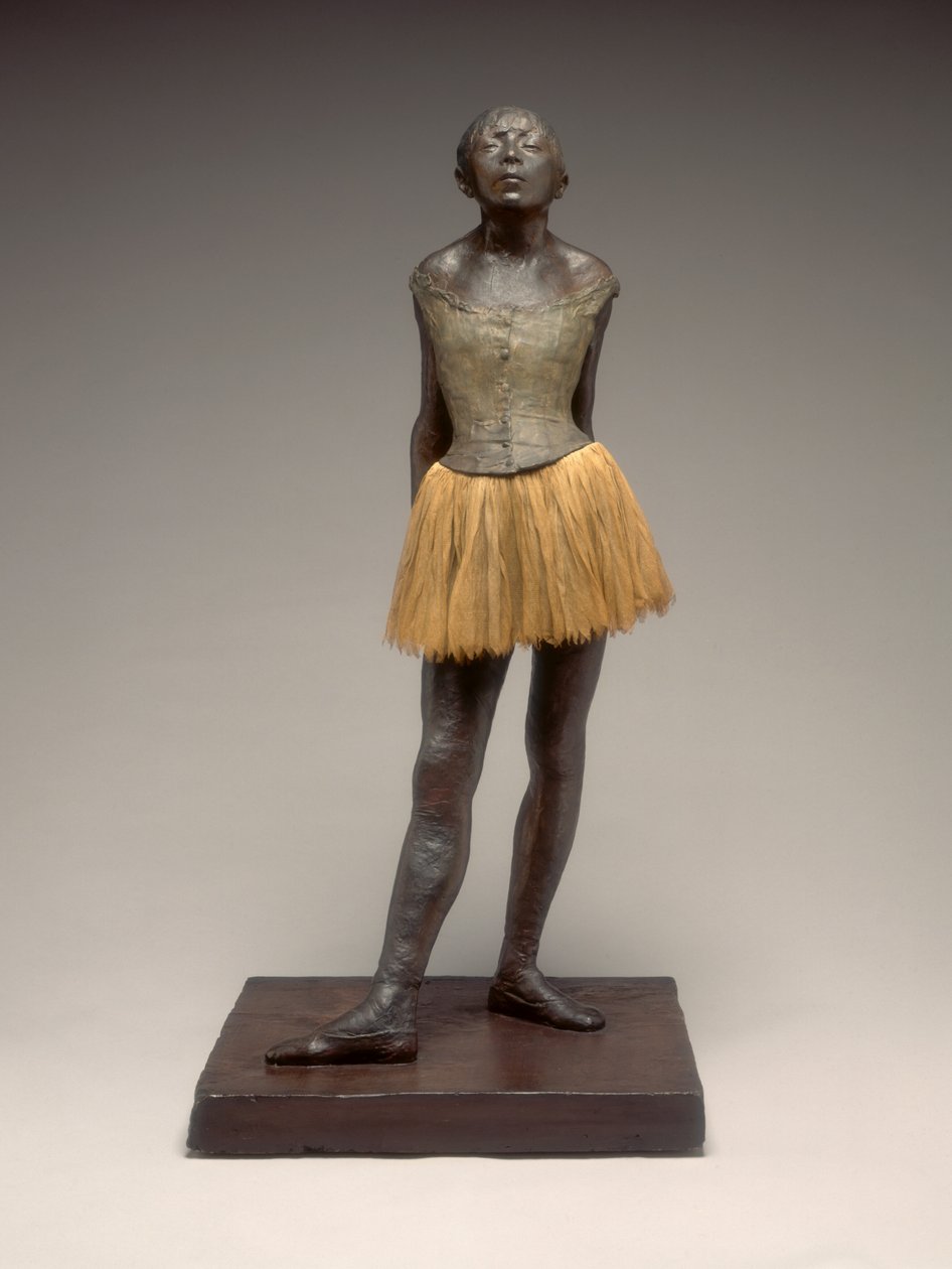 Malý tanečník ve věku čtrnáct let, sádrový odlitek možná 19201921, podle původního vosku modelovaného 1878-1881. od Edgar Degas