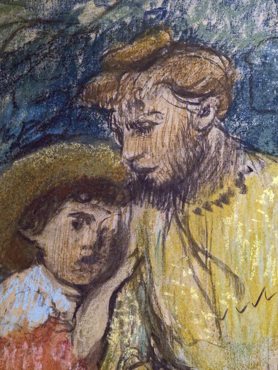 Paní Alexis Rouartová a její děti (detail) (asi 1905). Edgar Degas (1834-1917). Pastel a uhel na pauzovacím papíře nalepeném v celku na kartonu. Musee des Beaux-Arts de la Ville de Paris, Petite Palais. od Edgar Degas