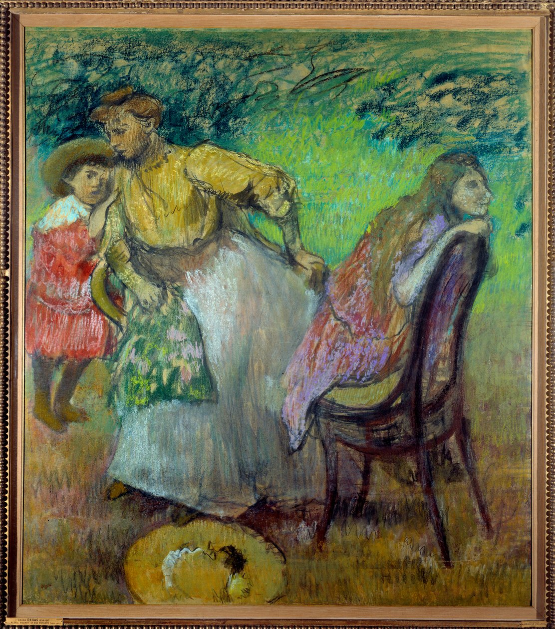 Madame Alexis Rouart a její děti. Obraz Edgara Degase (1834-1917) od Edgar Degas