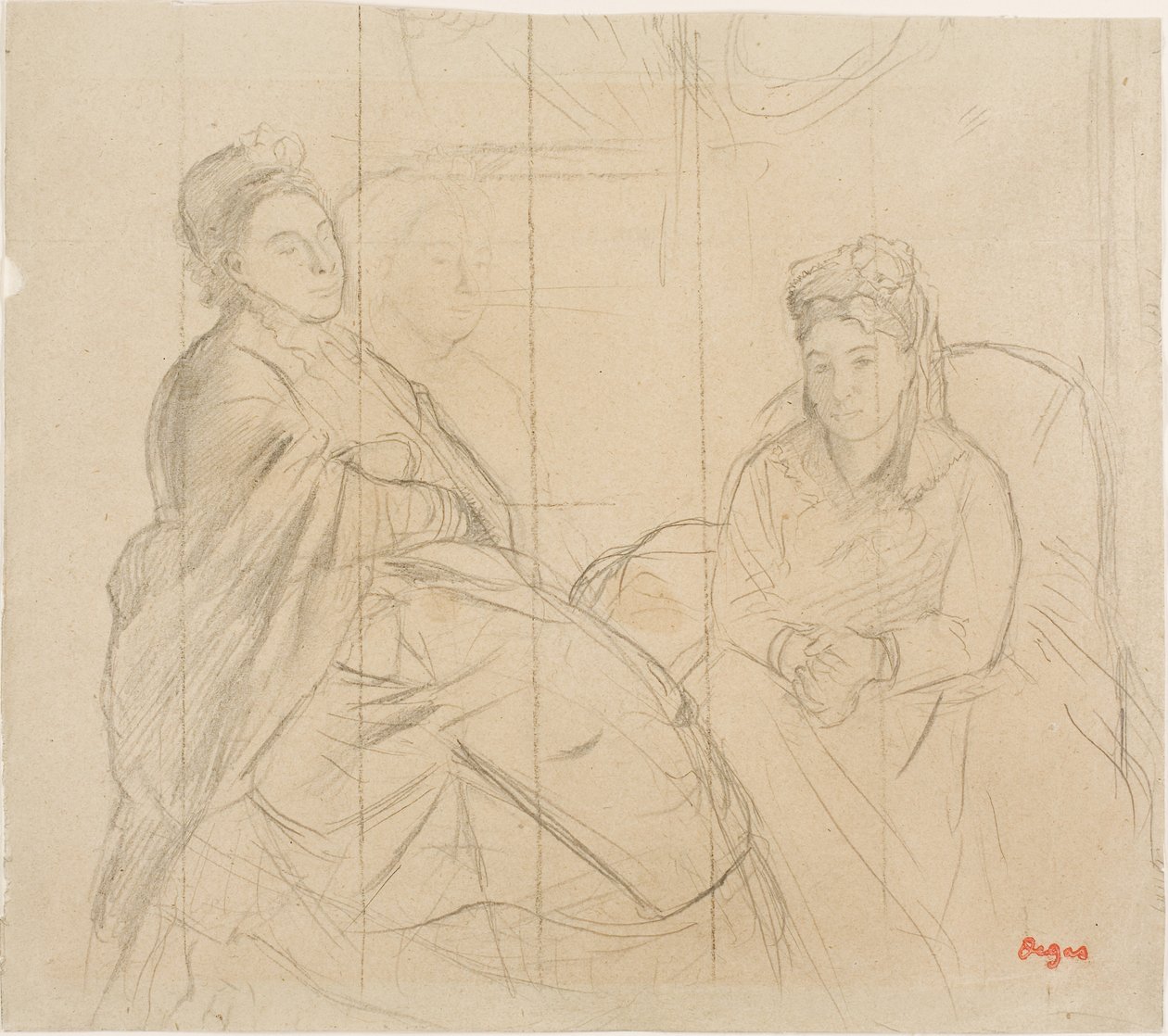Madame Lisle a Madame Loubens od Edgar Degas
