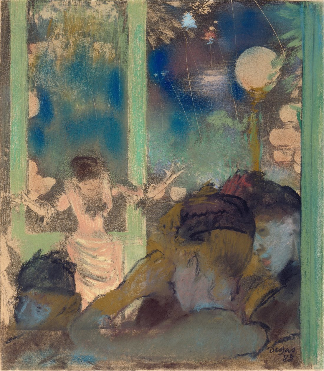 Mademoiselle Bécat v Café des Ambassadeurs od Edgar Degas