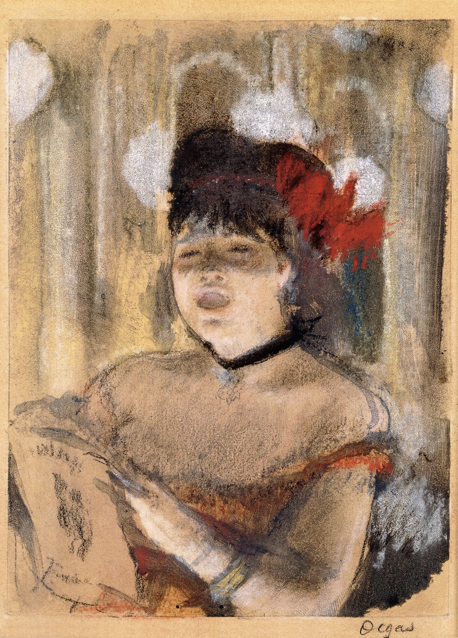 Mademoiselle Dumay, zpěvačka, kolem roku 1879 od Edgar Degas