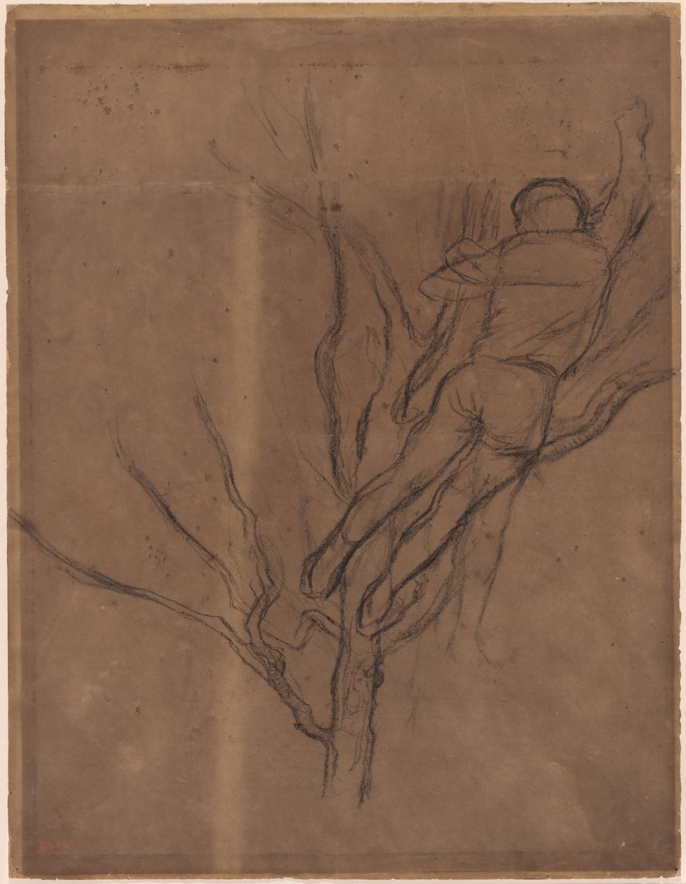 Muž prořezává strom od Edgar Degas