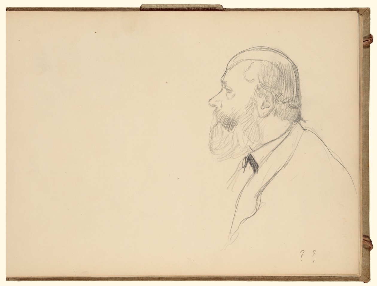 Muž z profilu od Edgar Degas