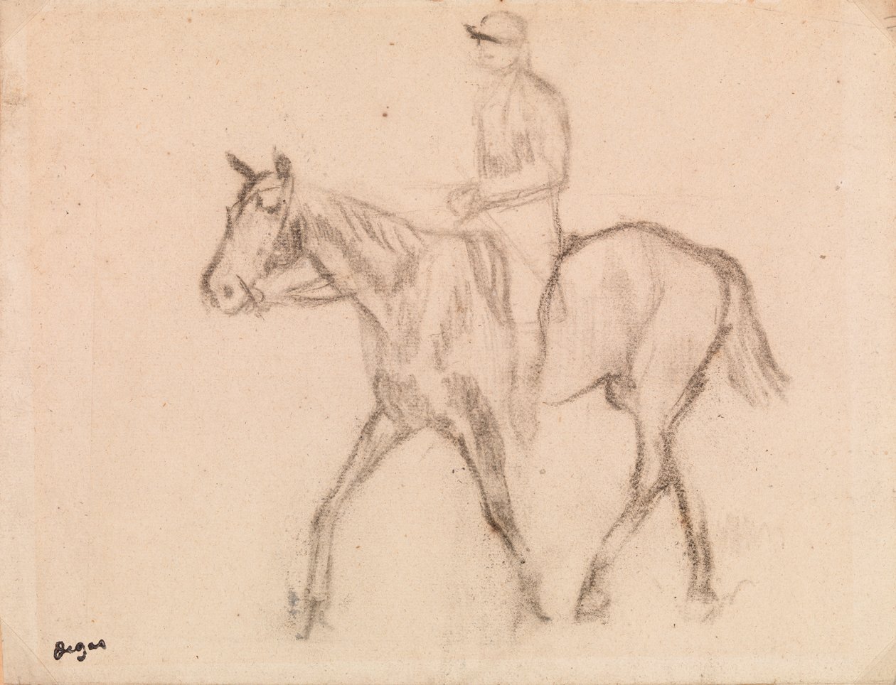 Muž na koni od Edgar Degas