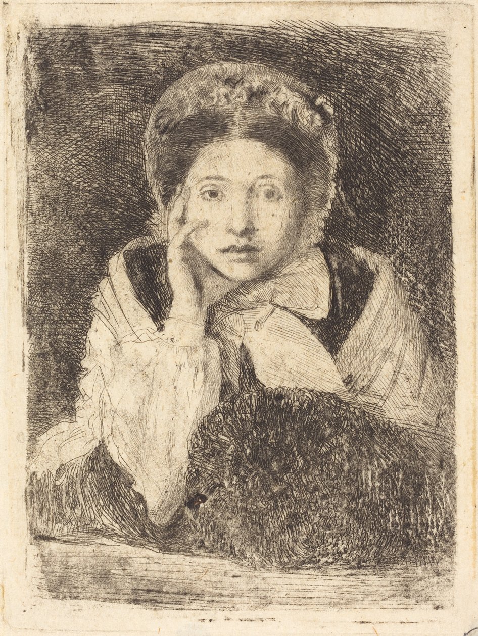 Marguerite De Gas, umělcova sestra Marguerite De Gas, sestra umělce, 18601862. od Edgar Degas