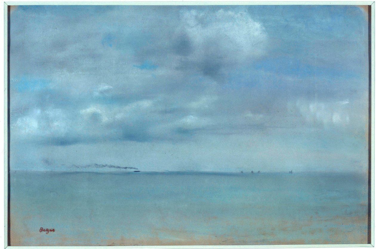 Marine Pastel malba na kamzících od Edgara Degase (1834-1917) 1869 Sun. 0,31x0,46 m Paříž, musee d