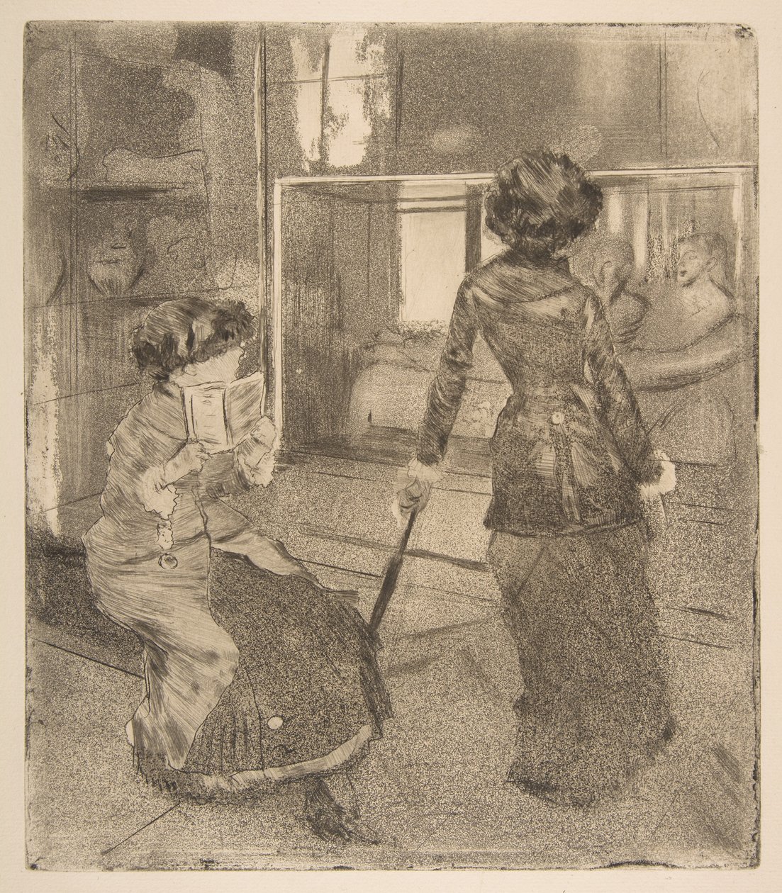 Mary Cassattová v Louvru: Etruská galerie od Edgar Degas