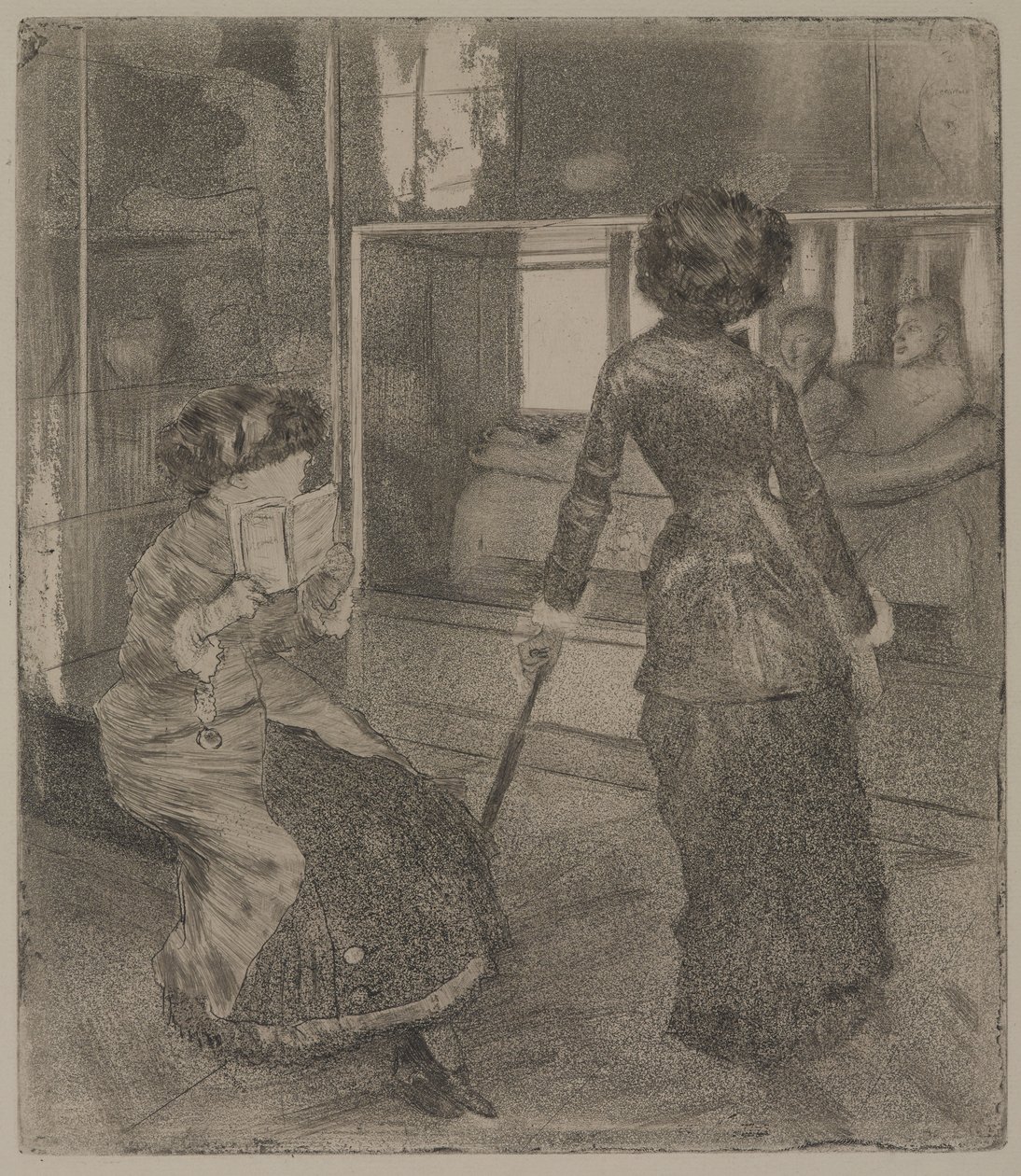 Mary Cassatt v Louvru: Etruská galerie od Edgar Degas