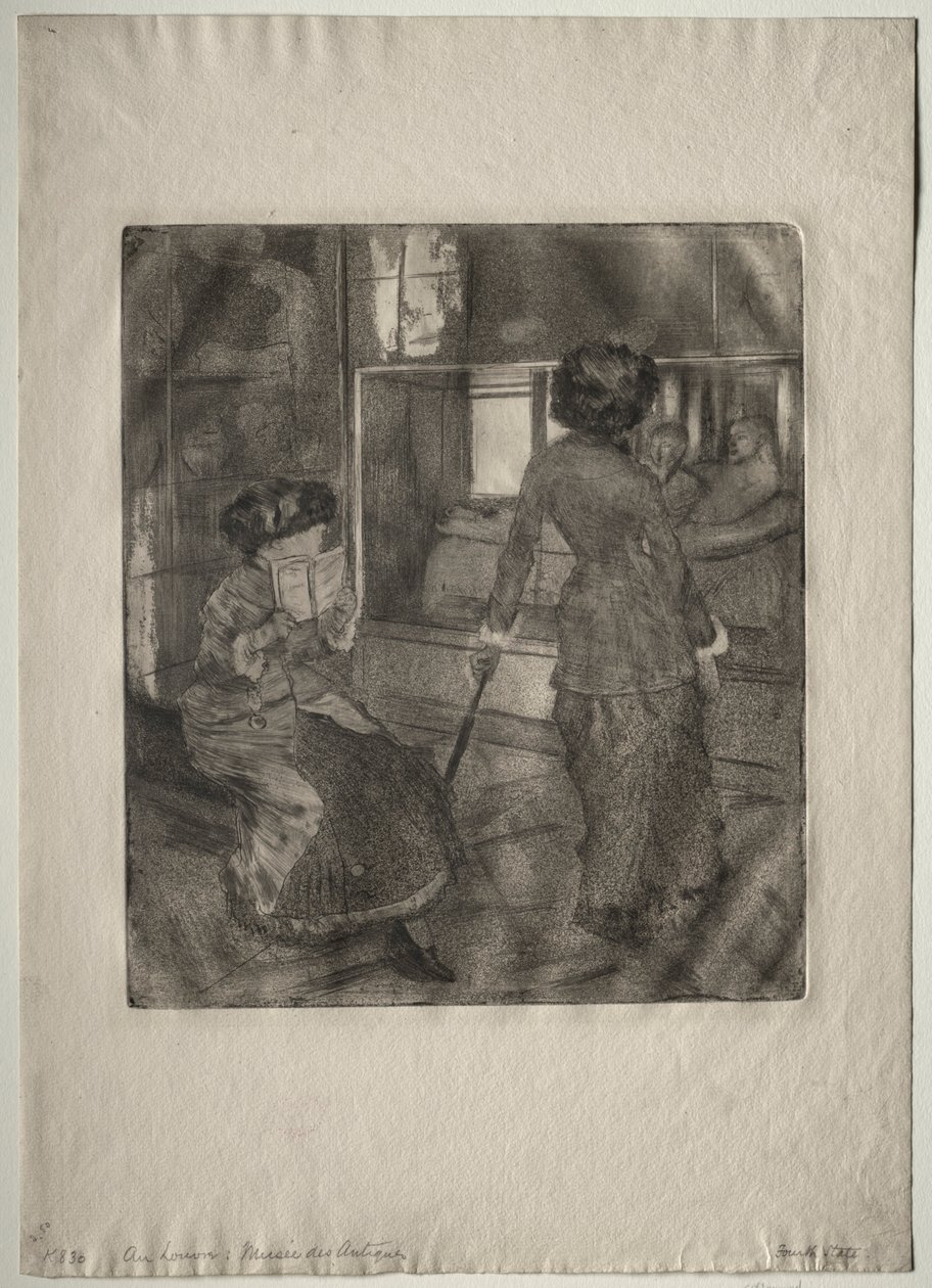 Mary Cassatt v Louvru: Etruská galerie, 1879-1880. od Edgar Degas