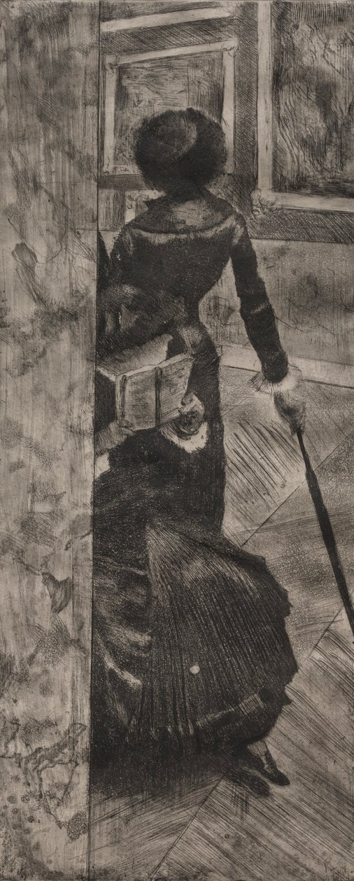 Mary Cassatt v Louvru: Galerie obrazů, 1879-1880. od Edgar Degas