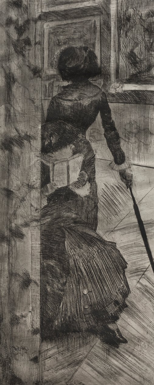 Mary Cassatt v Louvru: Galerie obrazů, 1879-1880. od Edgar Degas