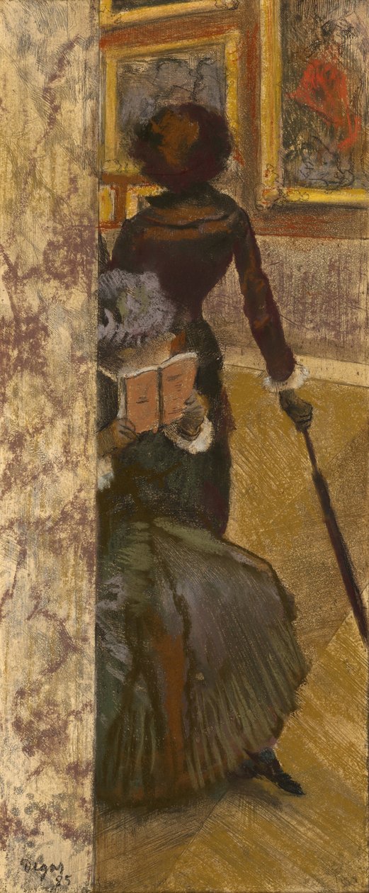 Mary Cassatt v Louvru: Galerie obrazů, 1885 od Edgar Degas