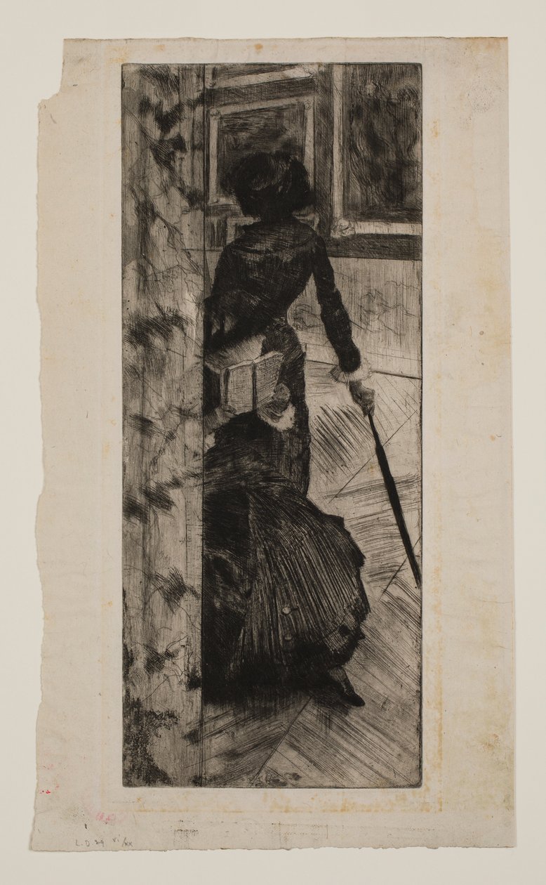 Mary Cassatt v galerii obrazů v Louvru od Edgar Degas