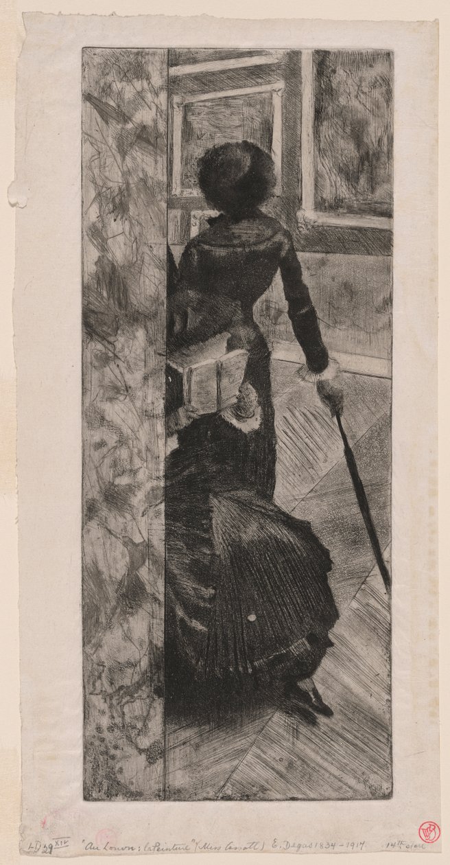 Mary Cassatt v galerii obrazů v Louvru od Edgar Degas