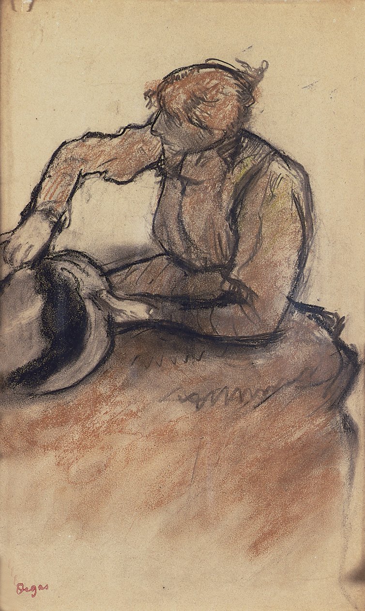 Milliner trimování klobouku, kolem roku 1898 od Edgar Degas