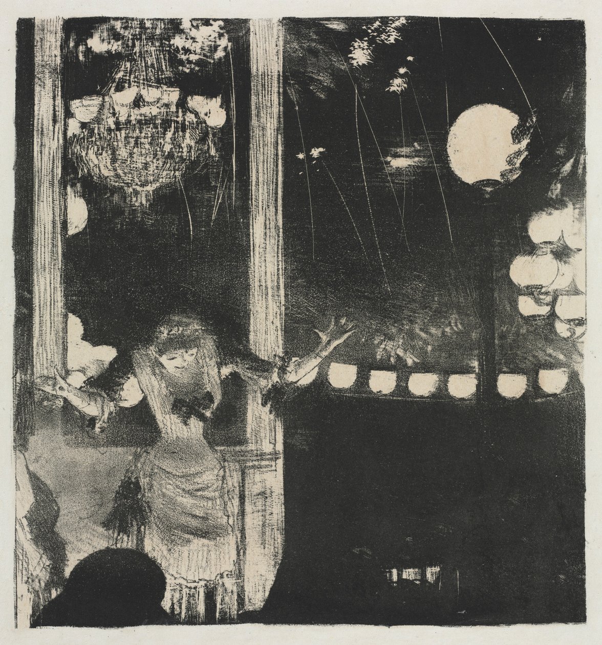 Slečna Bécat v Café des Ambassadeurs, 1877-1878. od Edgar Degas