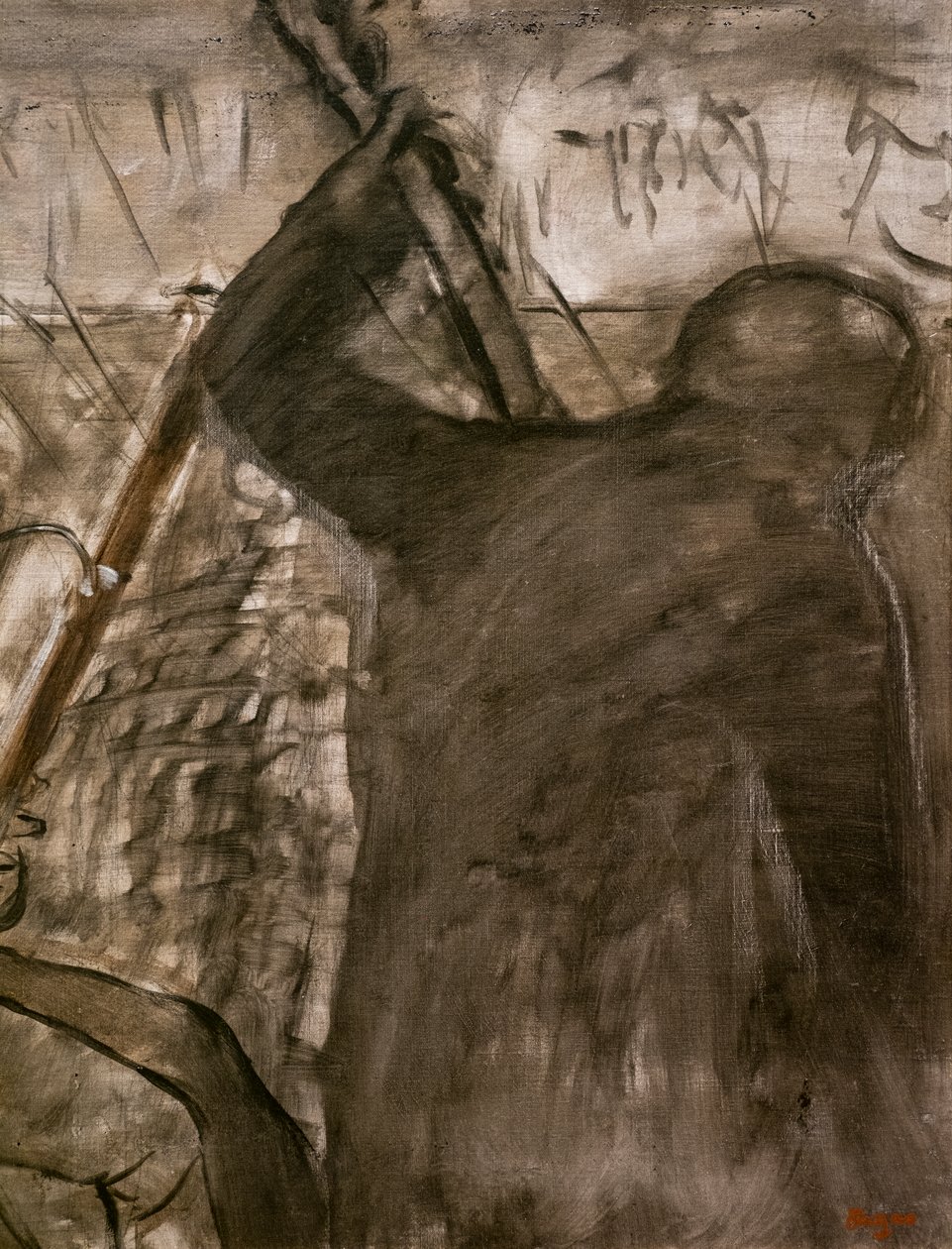 Hudebníci v orchestru (detail). Kolem 1870. Olej na plátně. od Edgar Degas