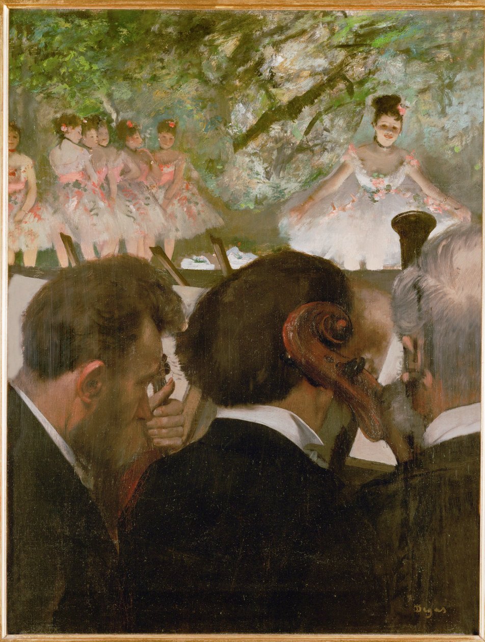 Hudebníci v orchestru (olej na plátně) od Edgar Degas