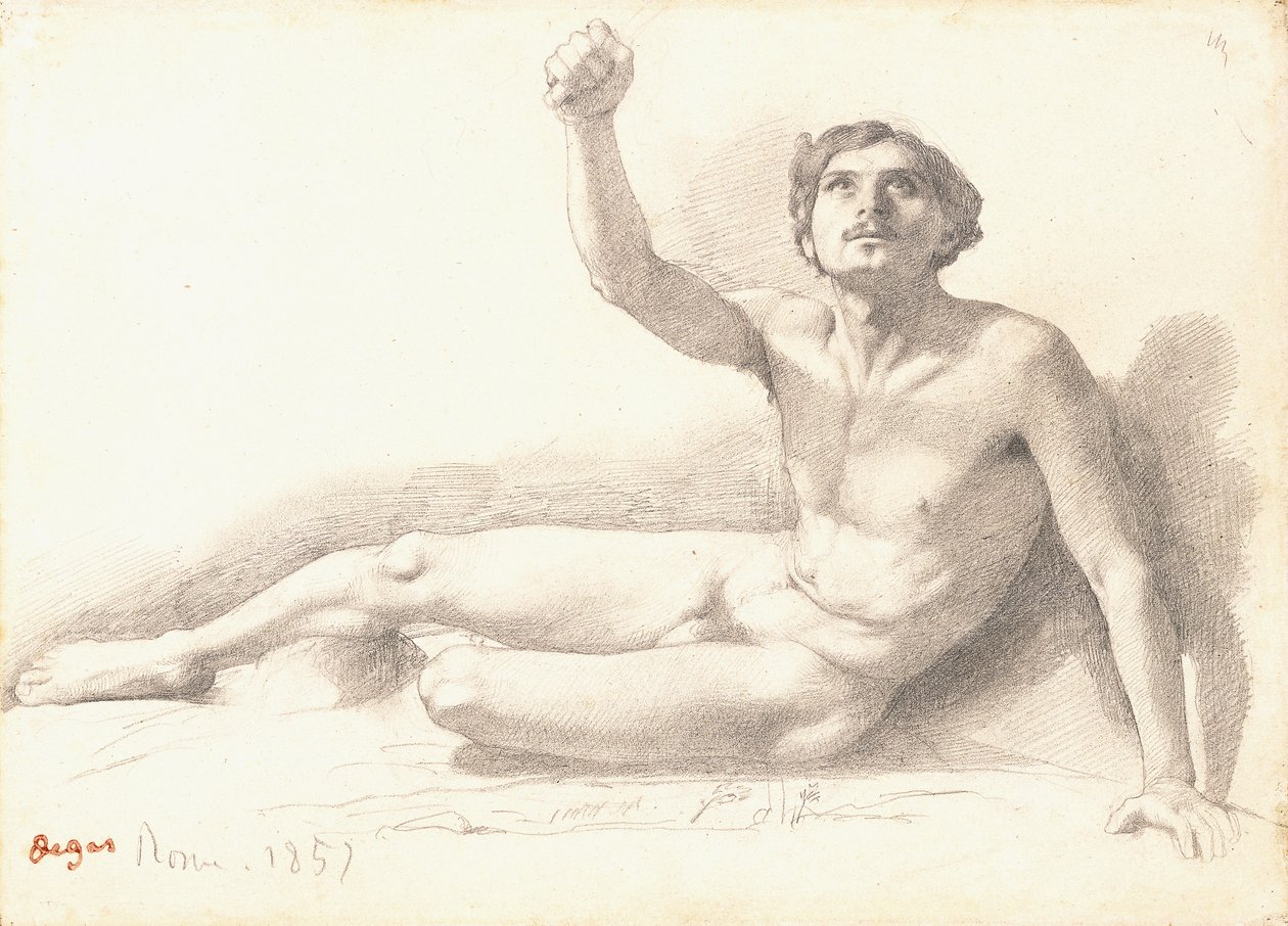 Nahé studium od Edgar Degas