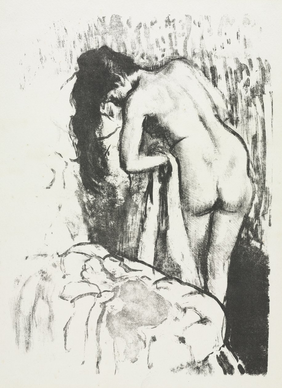 Nahá žena Stojící, Sušení Se od Edgar Degas