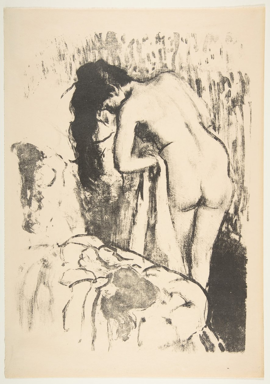 Nahá žena stojící, suší se, 1891-92. od Edgar Degas