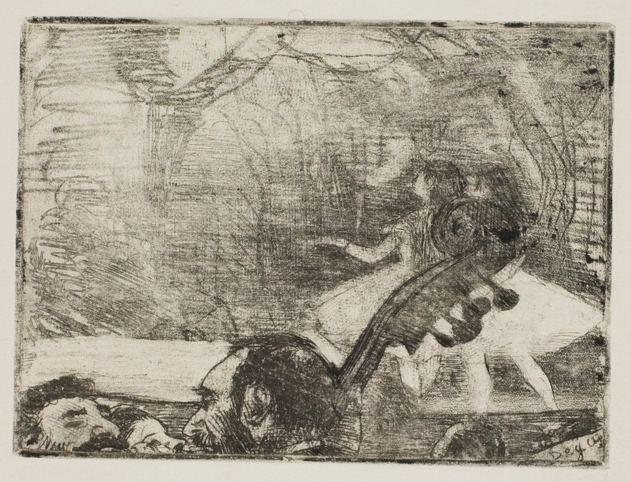 Na jevišti I od Edgar Degas