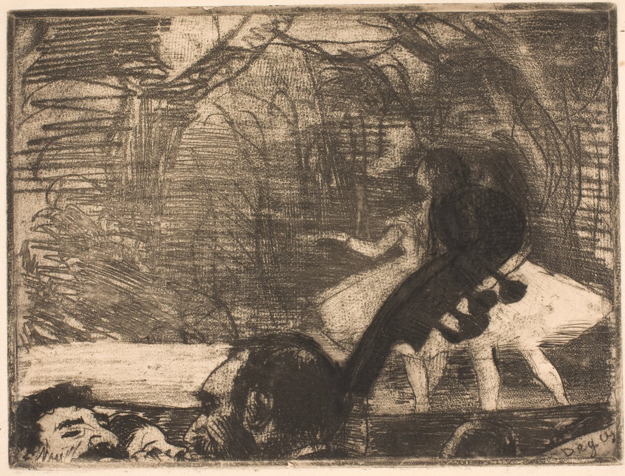 Na jevišti od Edgar Degas