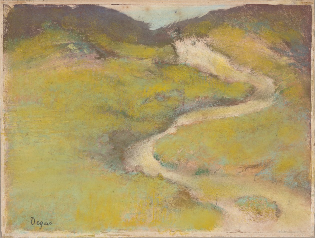 Cesta v poli od Edgar Degas
