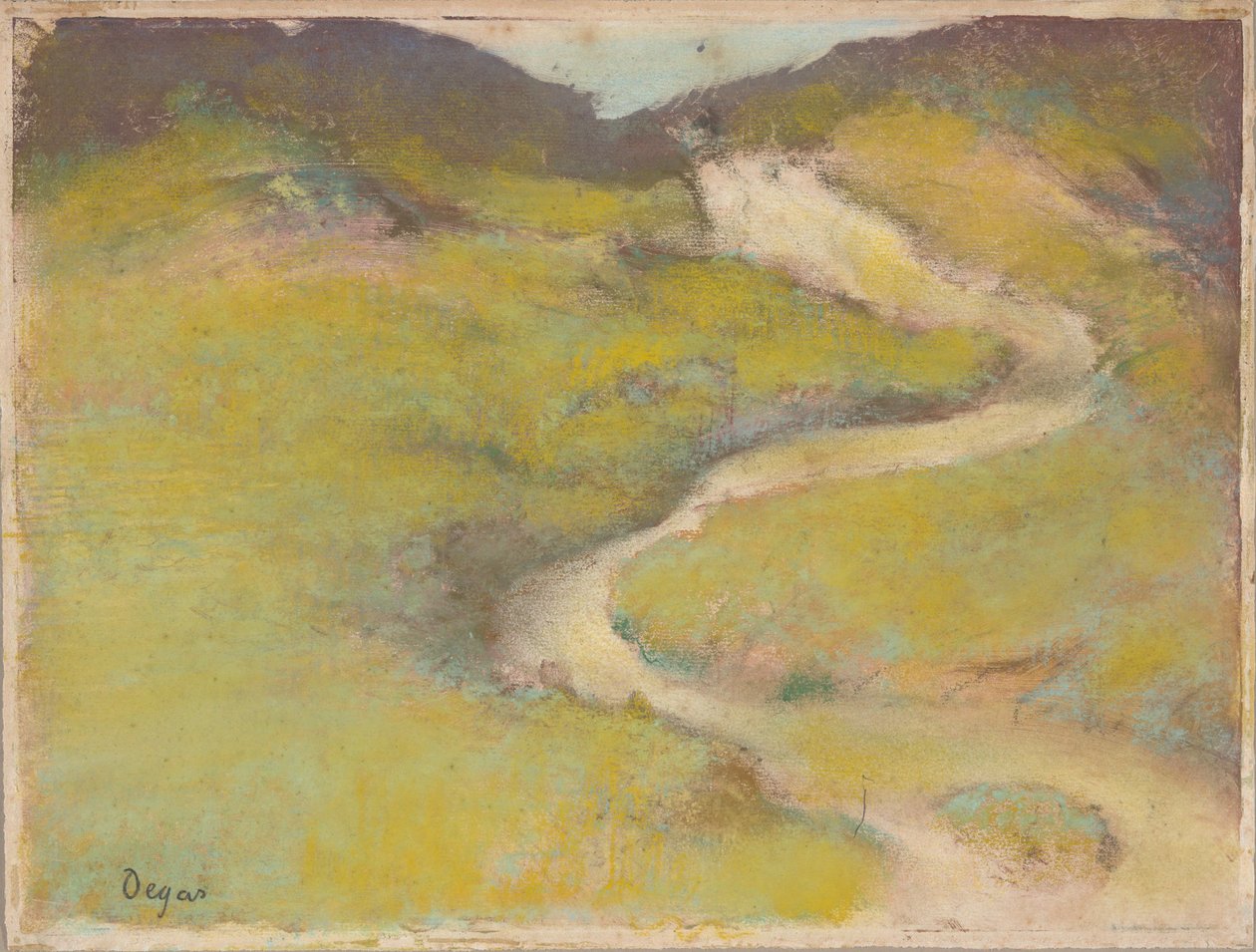 Cesta v poli od Edgar Degas
