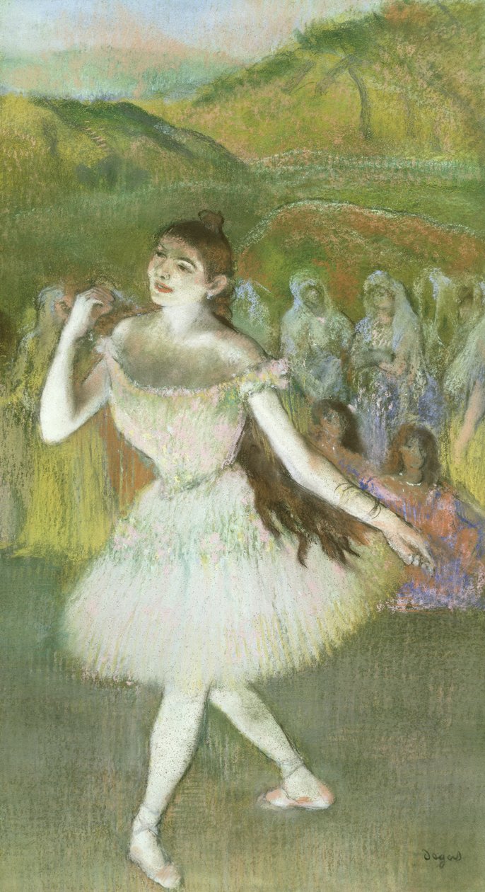 Růžová tanečnice (pastel) od Edgar Degas