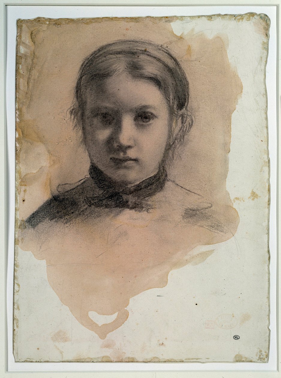Portrét Giovanny Bellelli Studie pro „rodinu Bellelli“ Kresba Edgara Degase od Edgar Degas