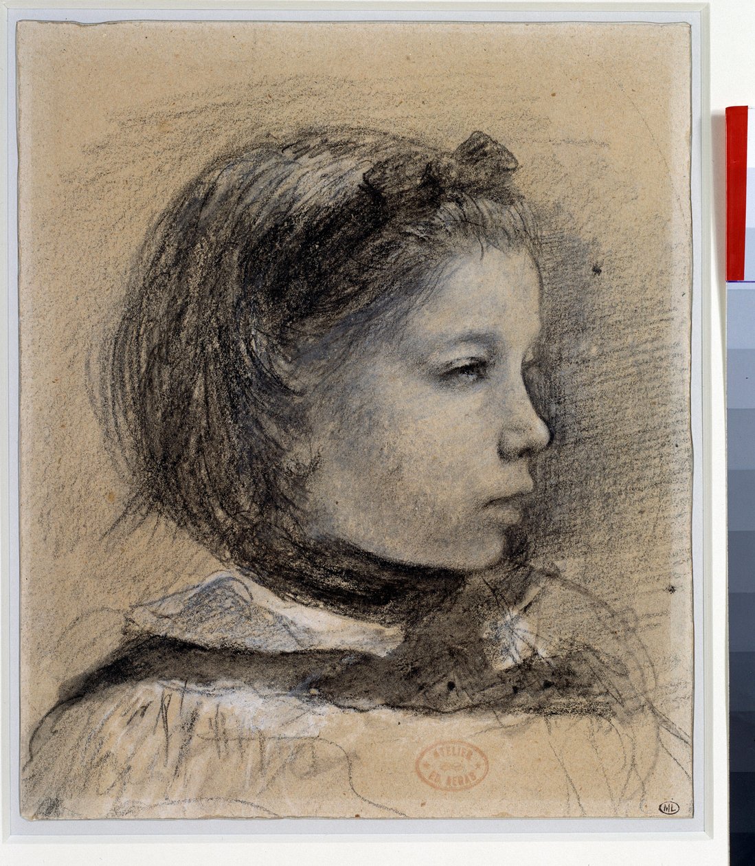 Portrét Giulie Bellelli Studie pro “”rodinu Bellelli”” Kresba Edgara Degase (1834-1917) Kolem 1858-1859 Rozměr.0,23 x 0,19 m Paříž. muzeum Louvre od Edgar Degas